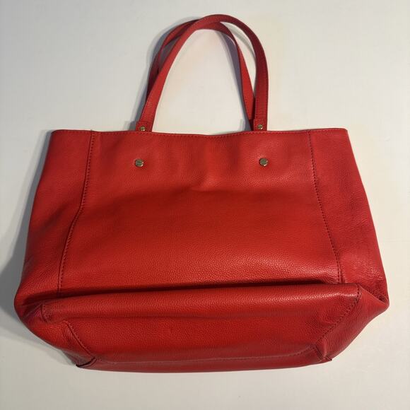 Letizia Large Red Tote Bag Purse, Spacious Shoulder Shopper, 17” Wide Xmas - Picture 6 of 8